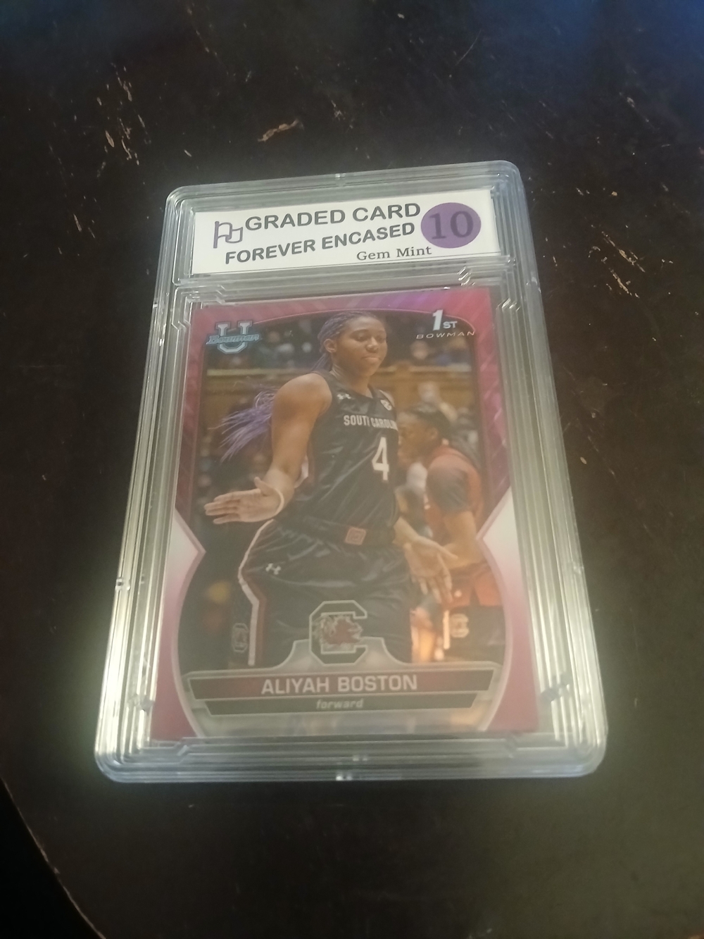 Aliyah Boston Bowman Chrome University Rookie 1st Pink Prizm Gem Mint 10